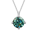 GRA 1.0 carat D Moissanite Solitaire Drop Necklaces 18k Gold Plated Pendant Original Real 925 Silver Chain Jewelry for Women