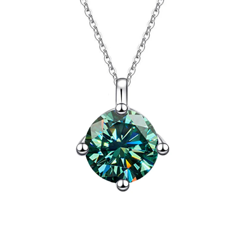 GRA 1.0 carat D Moissanite Solitaire Drop Necklaces 18k Gold Plated Pendant Original Real 925 Silver Chain Jewelry for Women