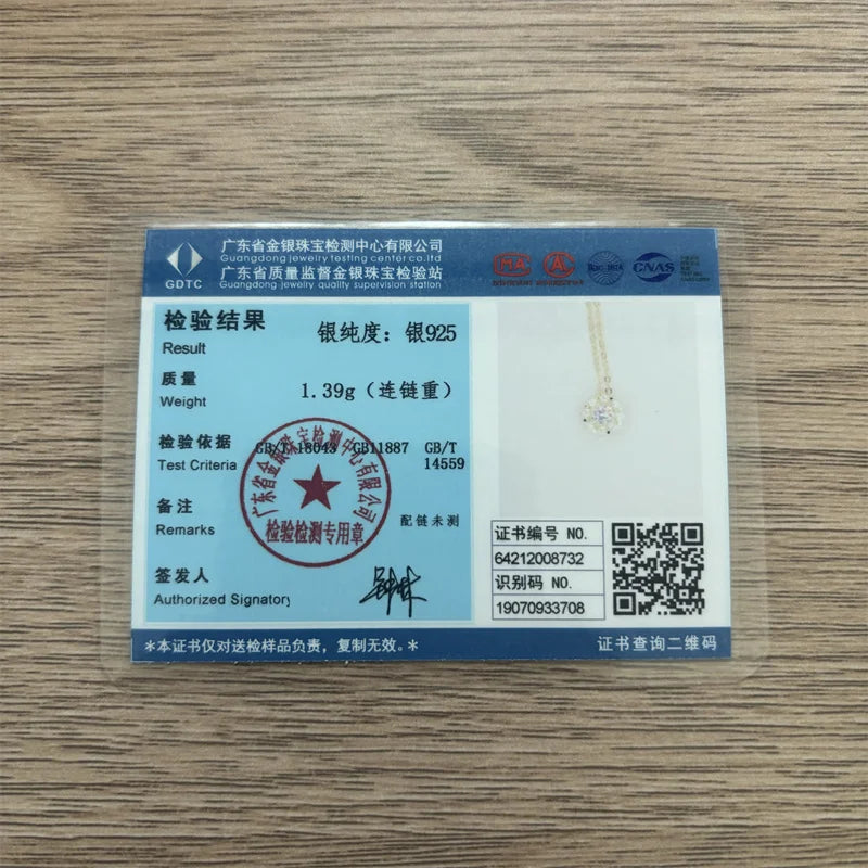 925 Sterling Silver Simple Diamond Gold Small Sun Pendant Necklace Women Light Luxury Wedding Jewelry Accessories